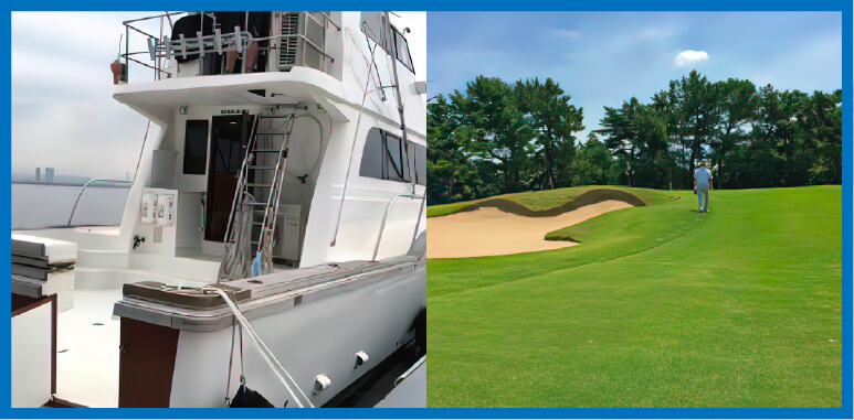 釣り、ゴルフなど自然の中で趣味を楽しみたい